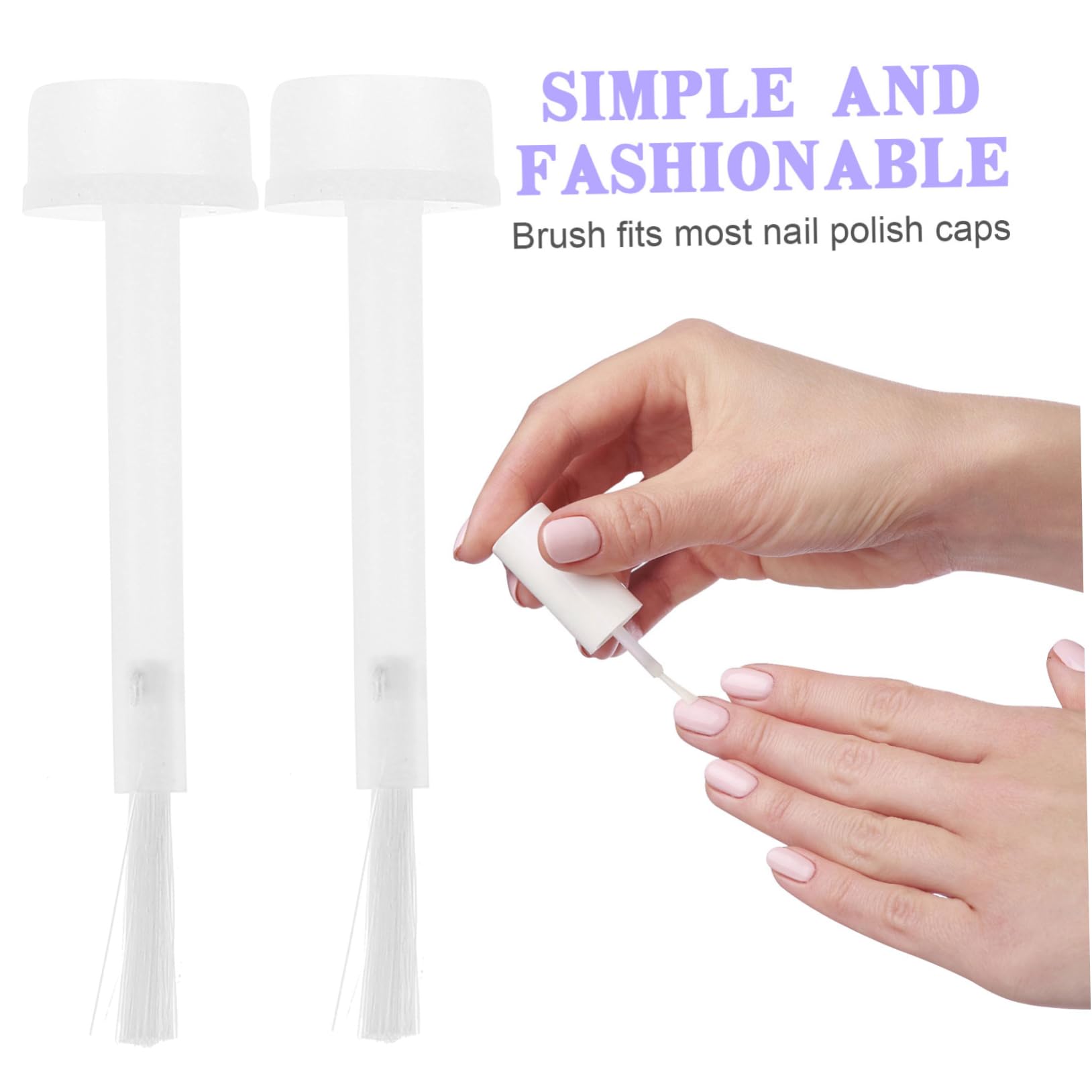 TOVINANNA 100Pcs Nail Polish Replacement Brush Soft Bristles Manicure Tool Easy Application Liquid Dip Nail Brush for Professional and Personal Use for Nail Art and Salon