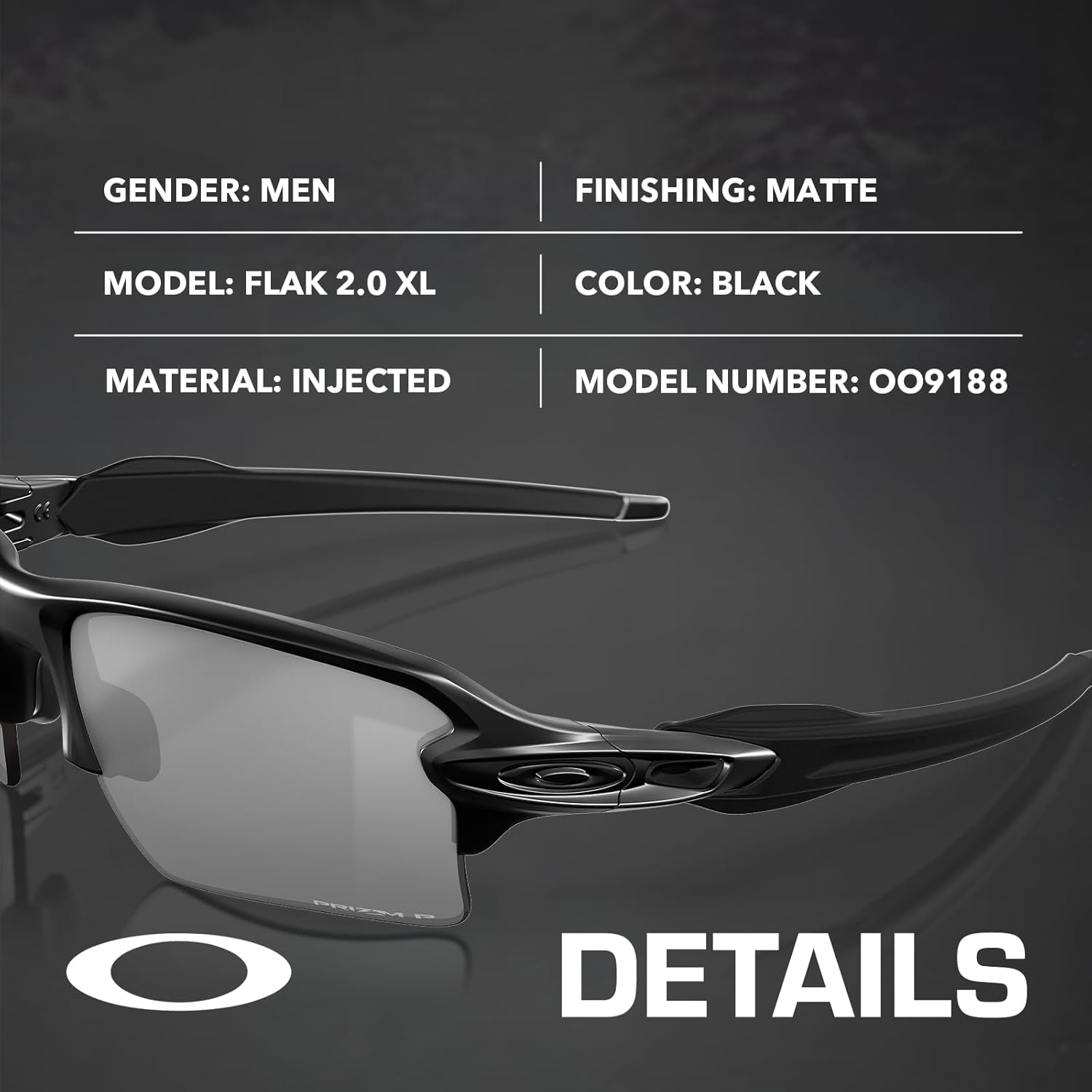 Oakley FLAK 2.0 XL OO9188 Rectangle Shape Sunglasses With Official Eyewear Kit - Image 2