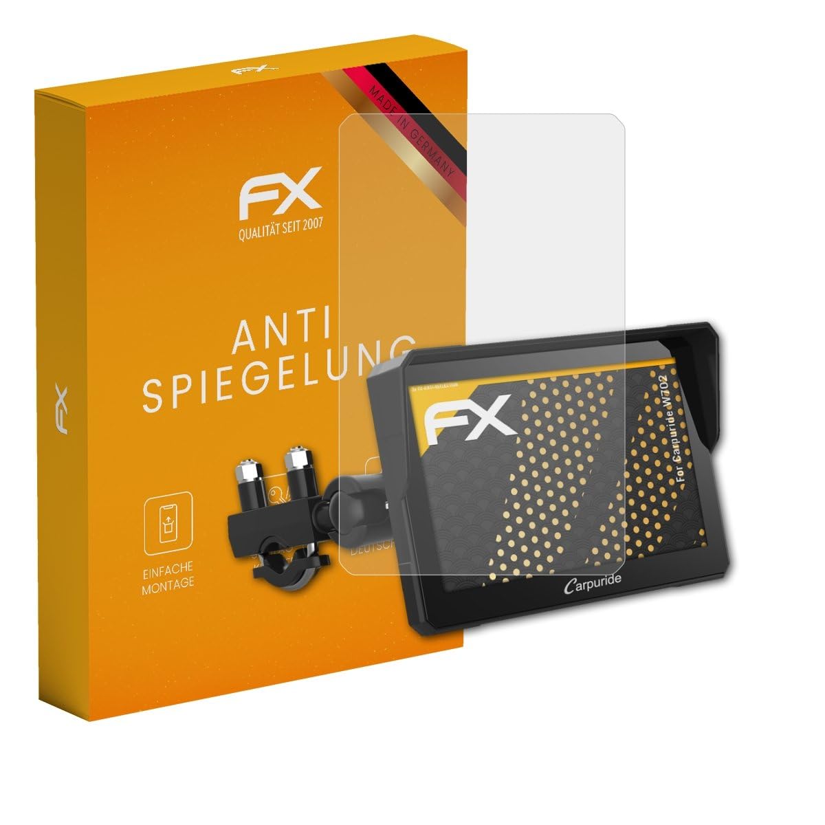 atFoliX Screen Protector compatible with Carpuride W702 Screen Protection Film, anti-reflective and shock-absorbing FX Protector Film (3X)