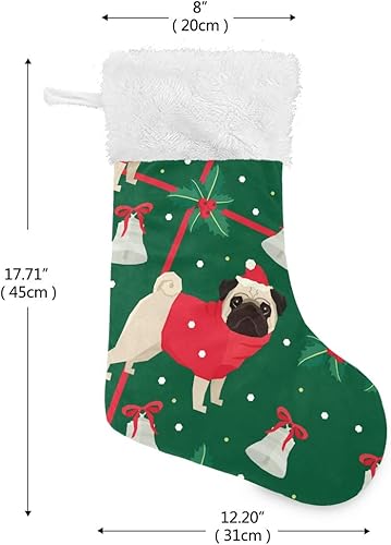 Miniatura 9 de ALAZA Calcetines de Navidad varios copos de nieve azules y blancos, decoraciones clásicas personalizadas de calcetines grandes para la temporada de