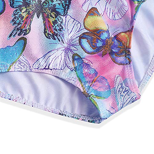 HOZIY Gymnastics Leotards for Girls Toddlers Kids Sleeveless Tumbling Outfits for Dance Print