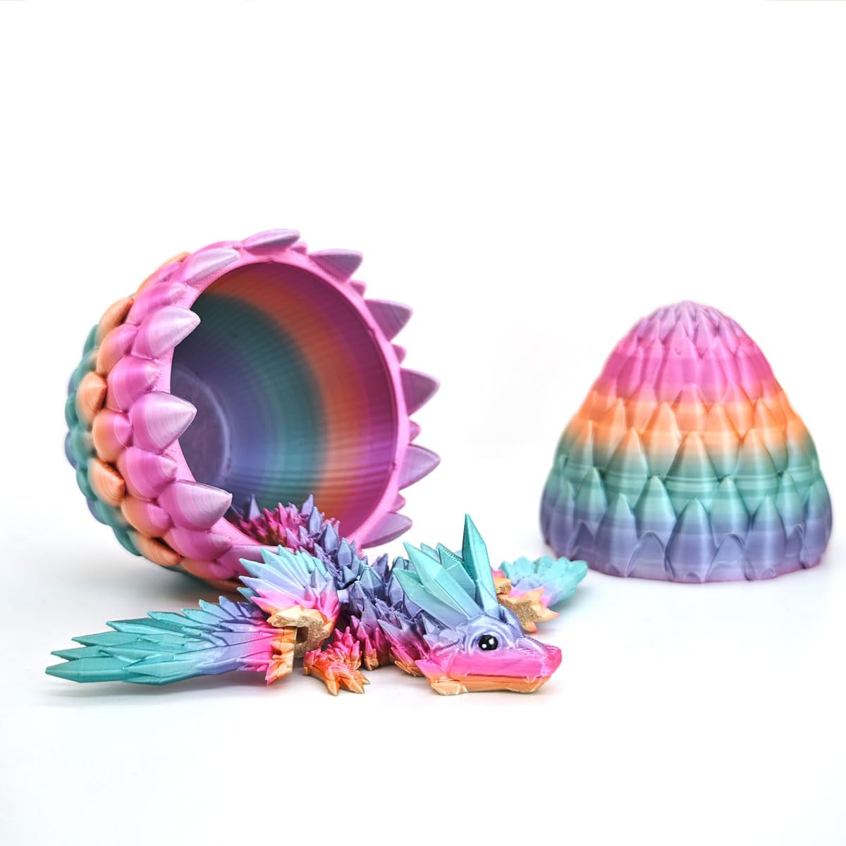Huevo De Dragón 3D Con Dragón Articulado De 30 Cm – Figura Decorativa Desmontable, Ideal Para Oficina, Coche O Regalo Fantástico