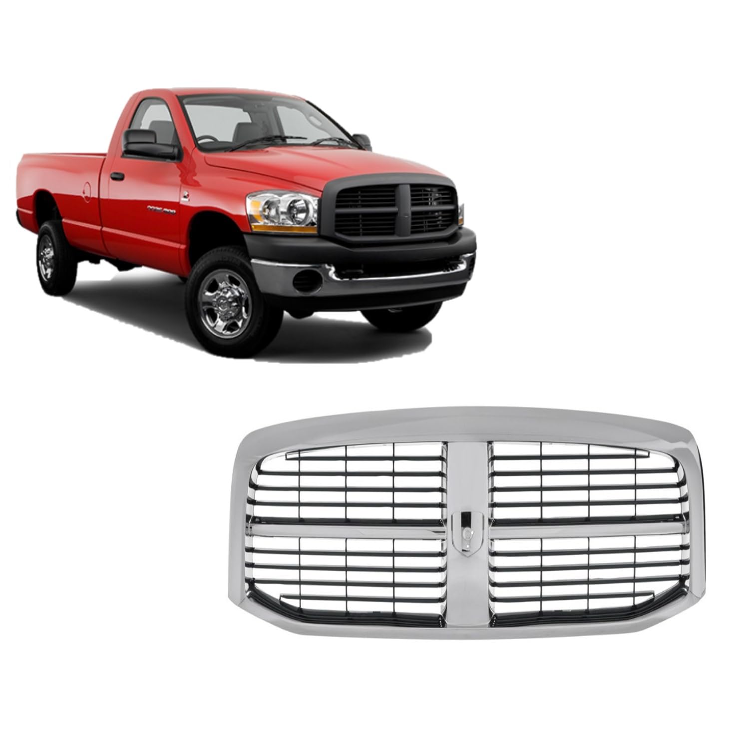 Front Grille Compatible With Dodge 2006 - 2007 dodge ram 1500 grill