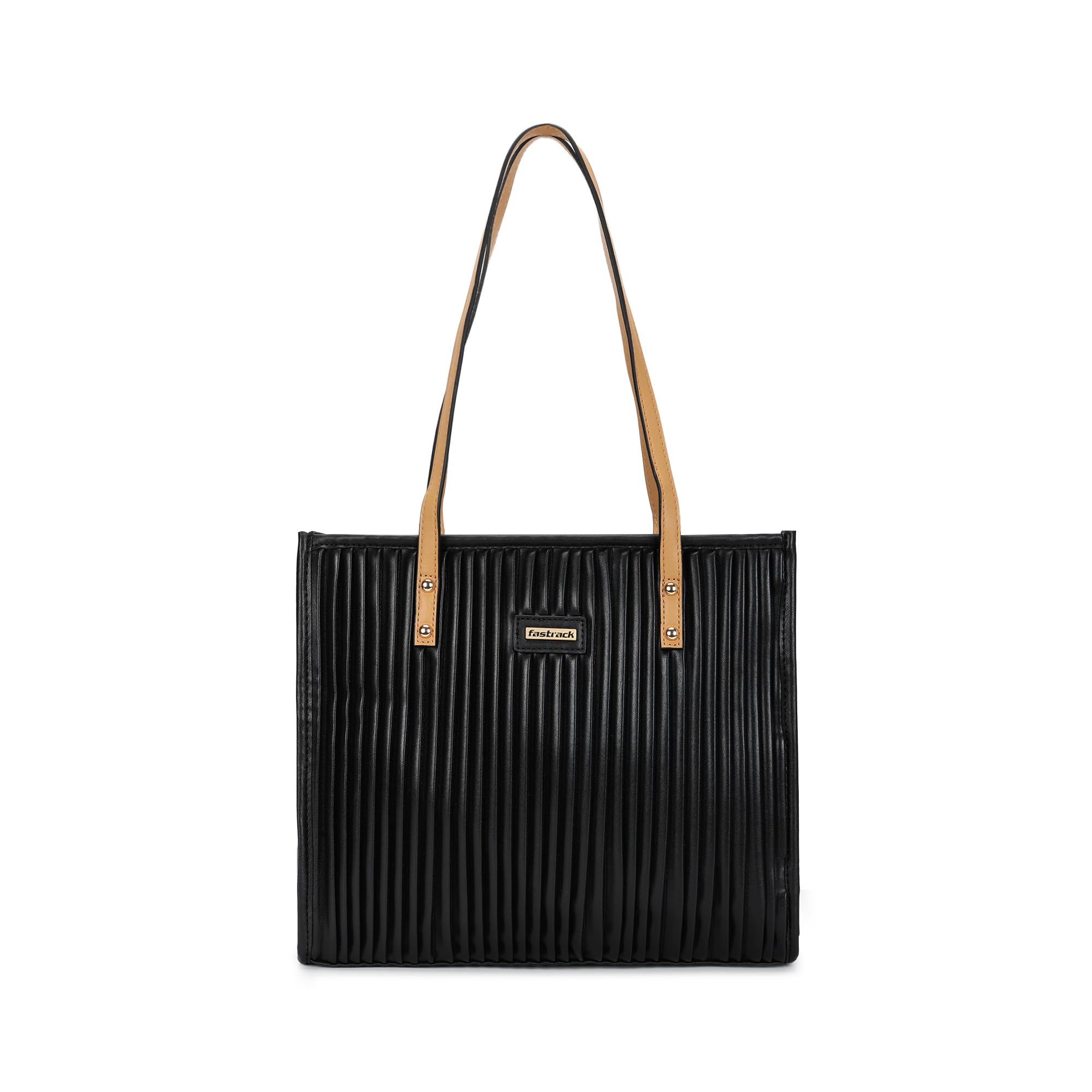 fastrack Women's Tote Bag with Stitch Detailing and Comfortable Shoulder Straps | Spacious Main Compartment with Zip Closure and Inner Slip Pockets | Trendy Women's Handbags-picture-33