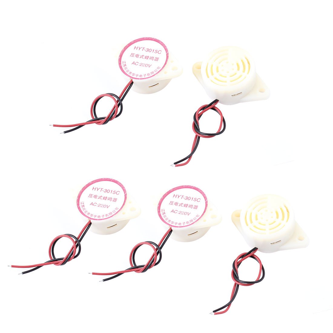 Aexit 5 Pcs AC 220V Continuous Sound Electronic Buzzer Alarm Beige (9e34096de7c50eeb5ecac1711406ff9e)