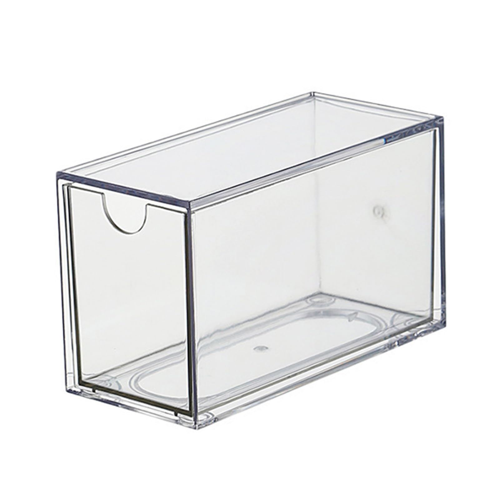 Glifora Acrylic Storage Box - Transparent Drawer Organiser, Dust-Proof Cosmetic Organiser for Glasses, Tea, Coffee and Stationery, Desktop Storage Bin
