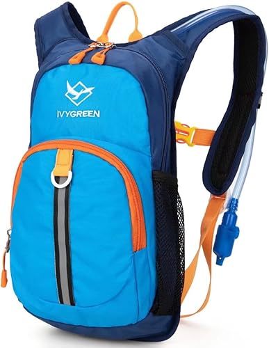 Miniatura 1 de Ivygreen Mochila de hidratación para niños, mochila de senderismo para niños o niñas con vejiga de agua de 1.5 L