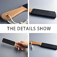Vista 5 de 3pcs Beech Wood Foot Scraper Callus Remover Double-Sided Feet File Pedicure Tool for Hard Skin Removal and Heel Care at Home