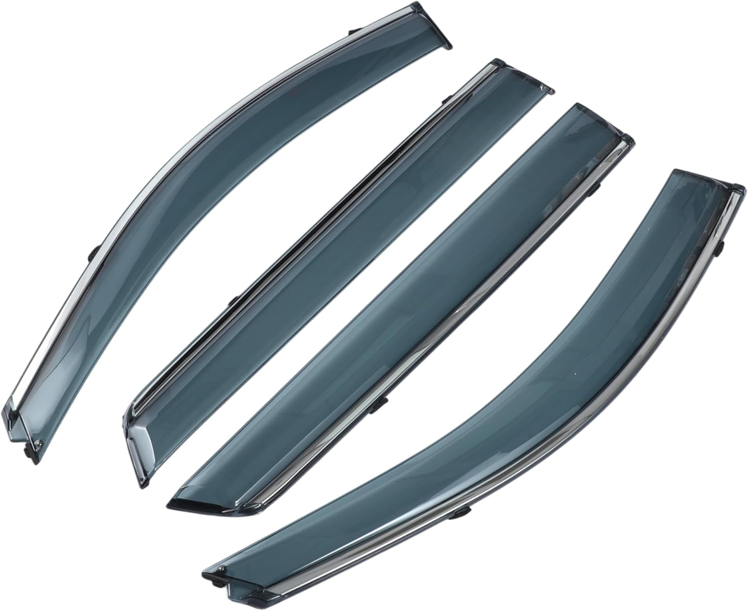 Window Deflectors for Hyundai Santa Fe 2007-2012 Side Window Vent Visor Tape on Rain Guards 1 Set Black