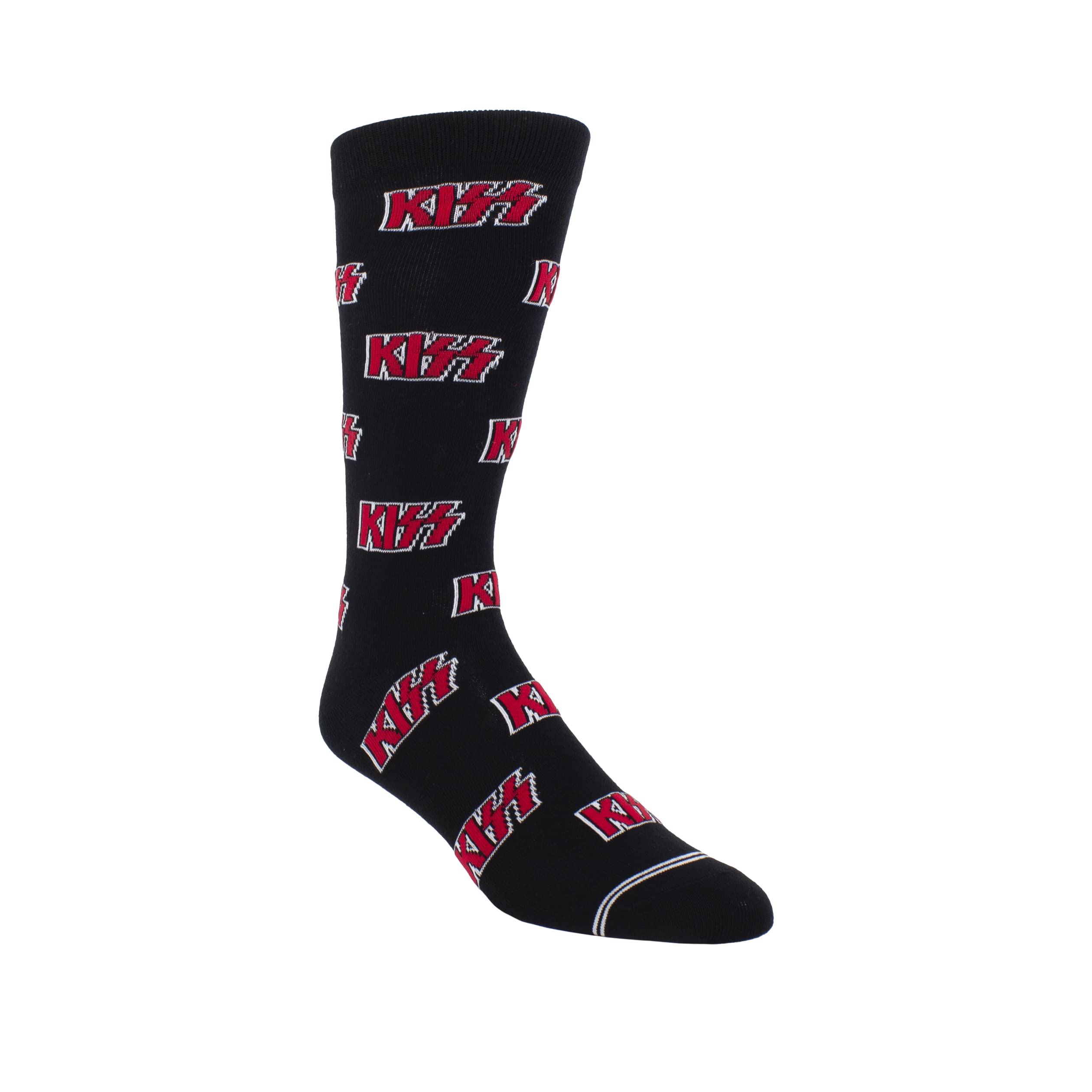 PERRI'S SOCKS KISS Crew Socks - Officially Licensed, Soft, Breathable, Cushioned Novelty Rock Band Socks for Men and Women