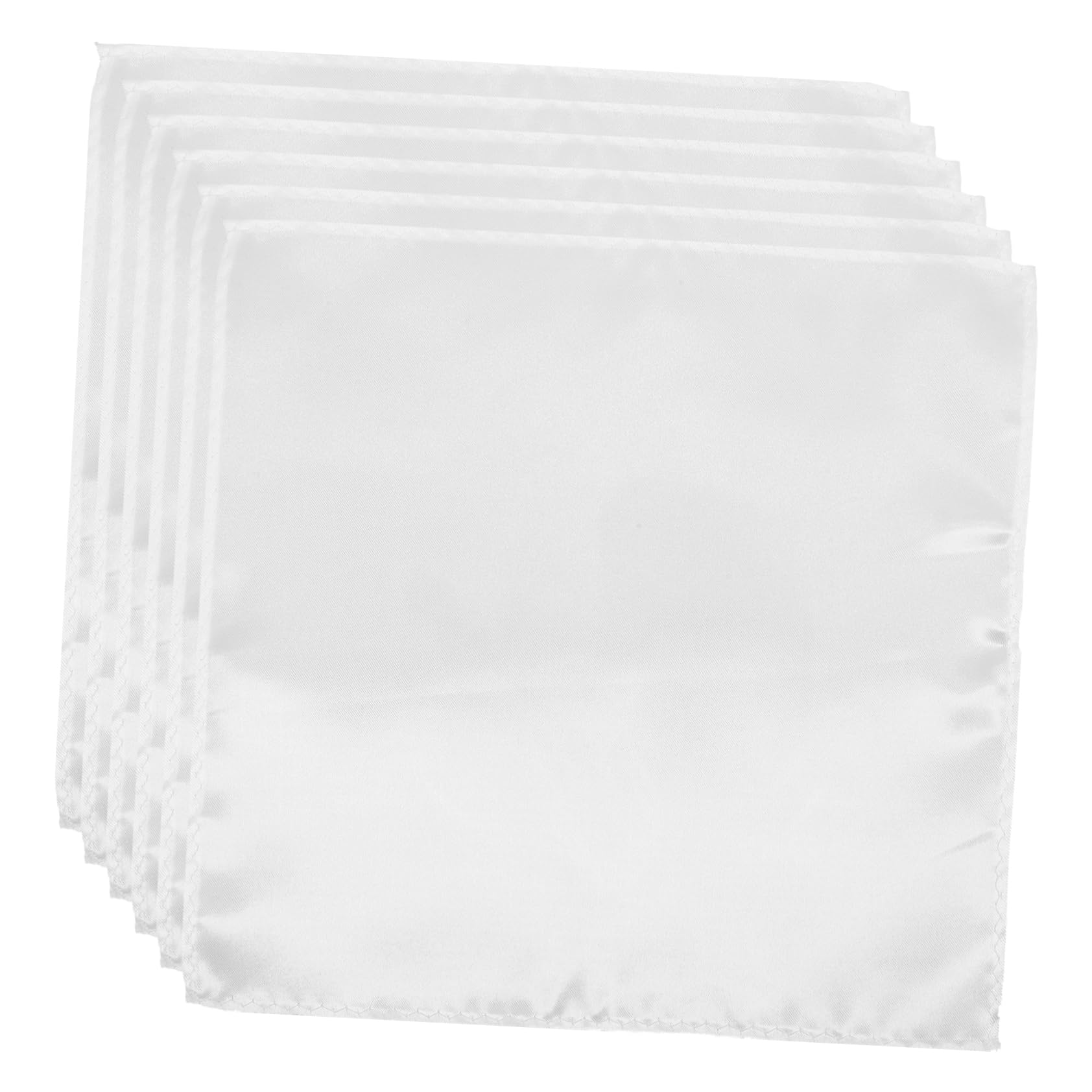 FRCOLOR Orange Silk Pocket Squares for Men 6pcs Suit Handkerchiefs Gentleman's Decorative Handkerchief