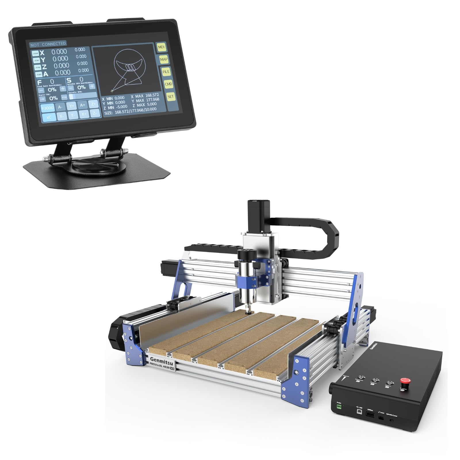 Genmitsu CNC-Fräsmaschine PROVerXL 4030 V2+7 Zoll Offline-Controller