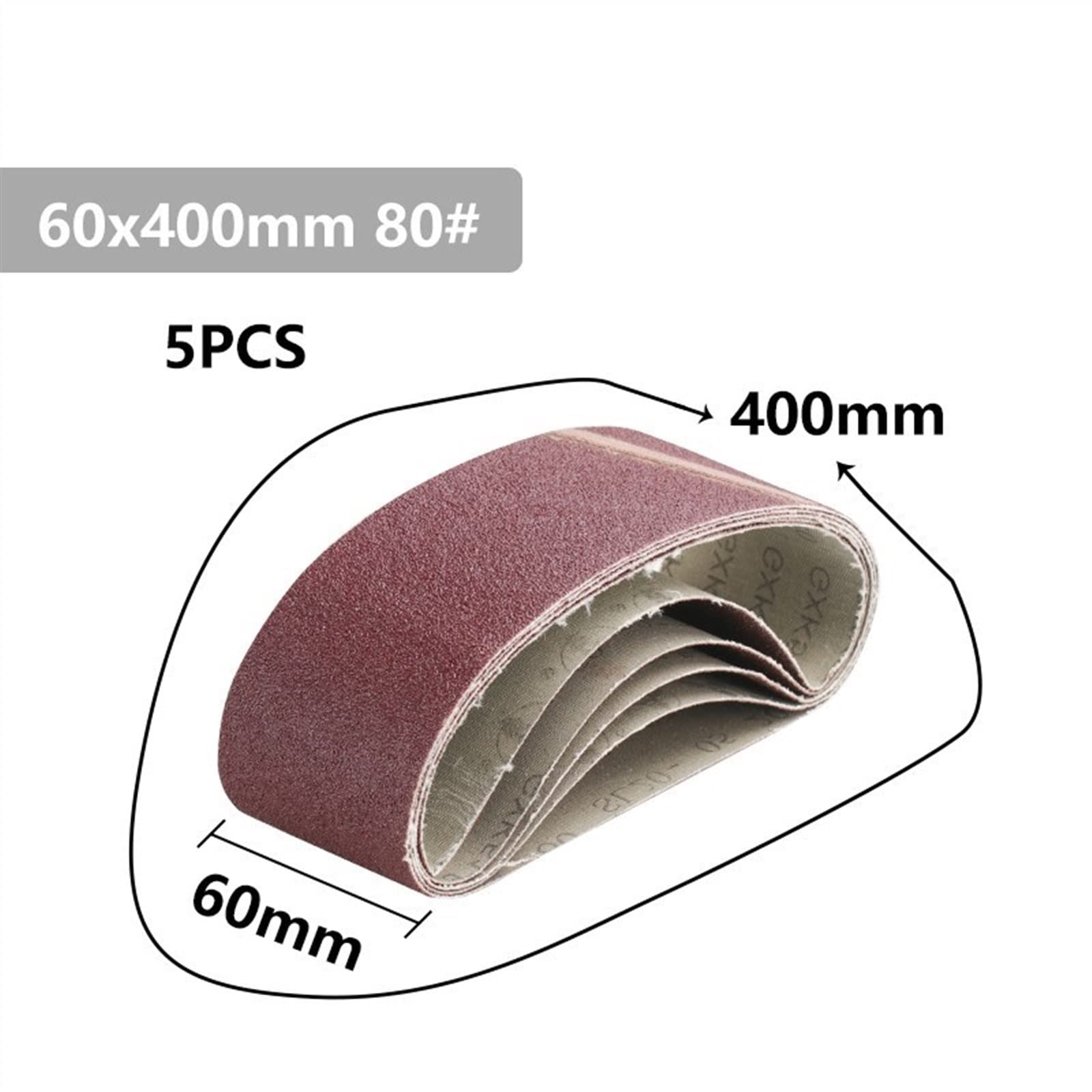 Rotolo di carta vetrata, carta vetrata fine, Nastri abrasivi 5 pezzi 60x400mm Grana 40/60/80/120 Accessorio for levigatrice smerigliatrice lucidatrice Accessorio for utensili elettrici for smerigliatu