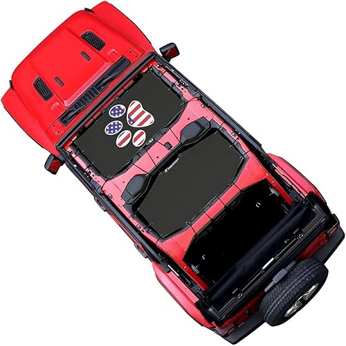 Miniatura 8 de Shadeidea - Parasol para capota de automóvil, parte delantera y trasera (funda solar de malla de color negro, no se decolora, calavera de azúcar)