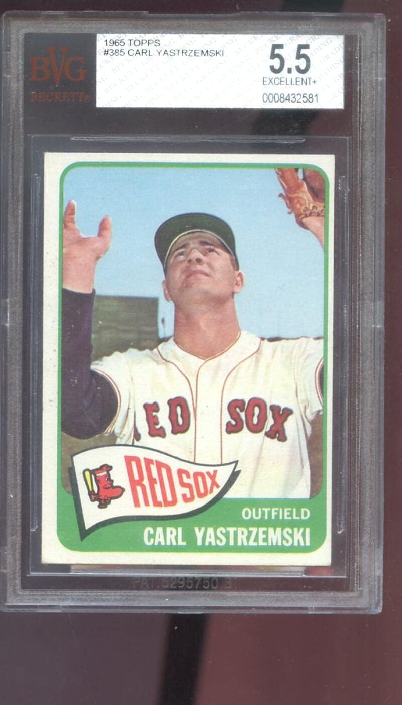 1968 Topps #385 Carl Yastrzemski Boston Red Sox BGS BVG 5.5 Graded Baseball Card