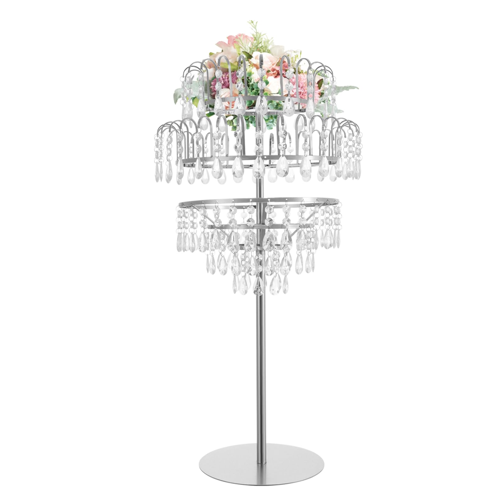 Centros de Mesa de Boda de Metal acrílico, jarrones de Flores, Soporte para Flores, Soporte de jarrones de Cristal en Forma de Columna, Estante para exhibir Flores para Bodas y fie