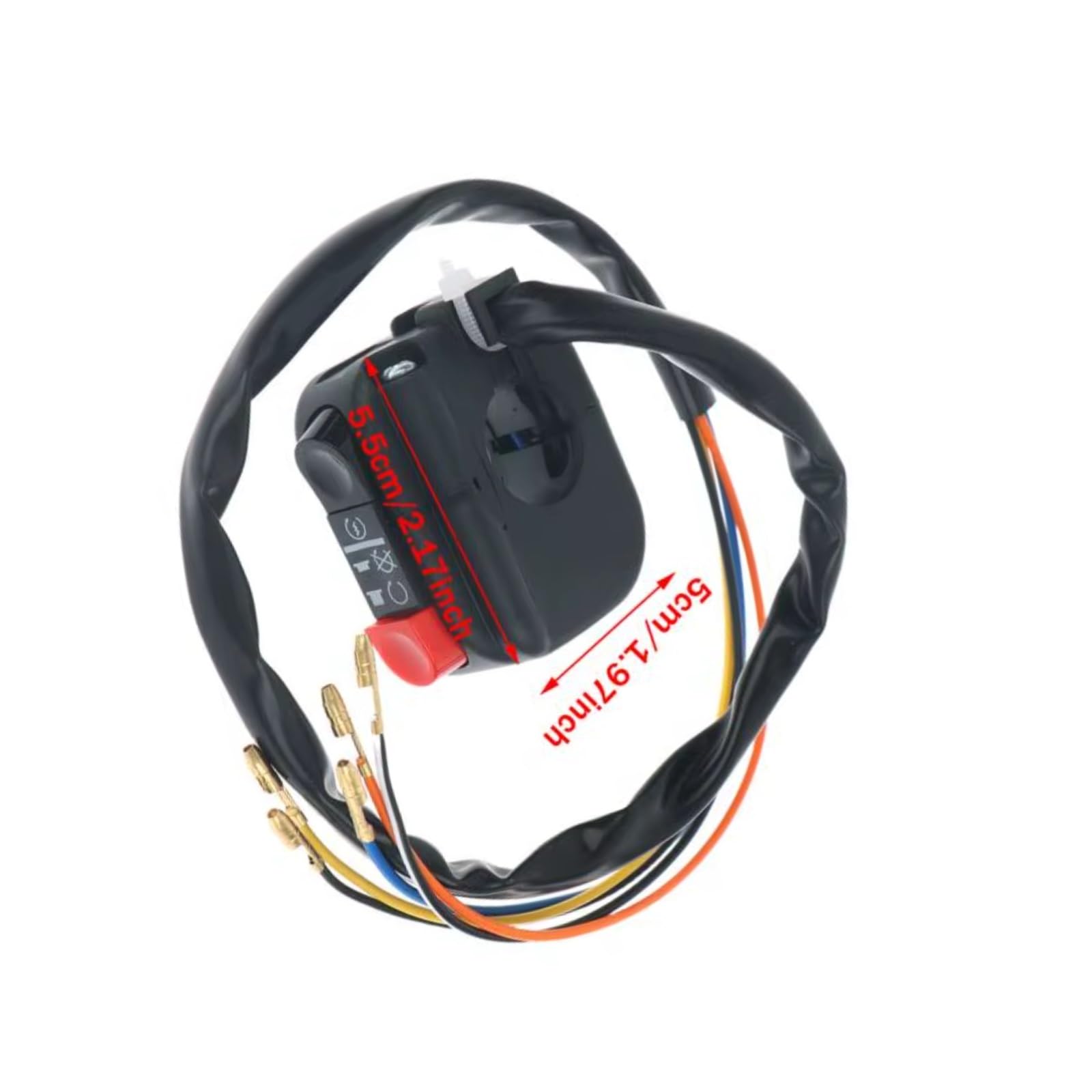 Interruptor De Motocicleta, Montaje De Manillar, Botón De Encendido Y Apagado, Interruptor Lateral De 12V Para Scooters Universales ATV Interruptor manillar moto