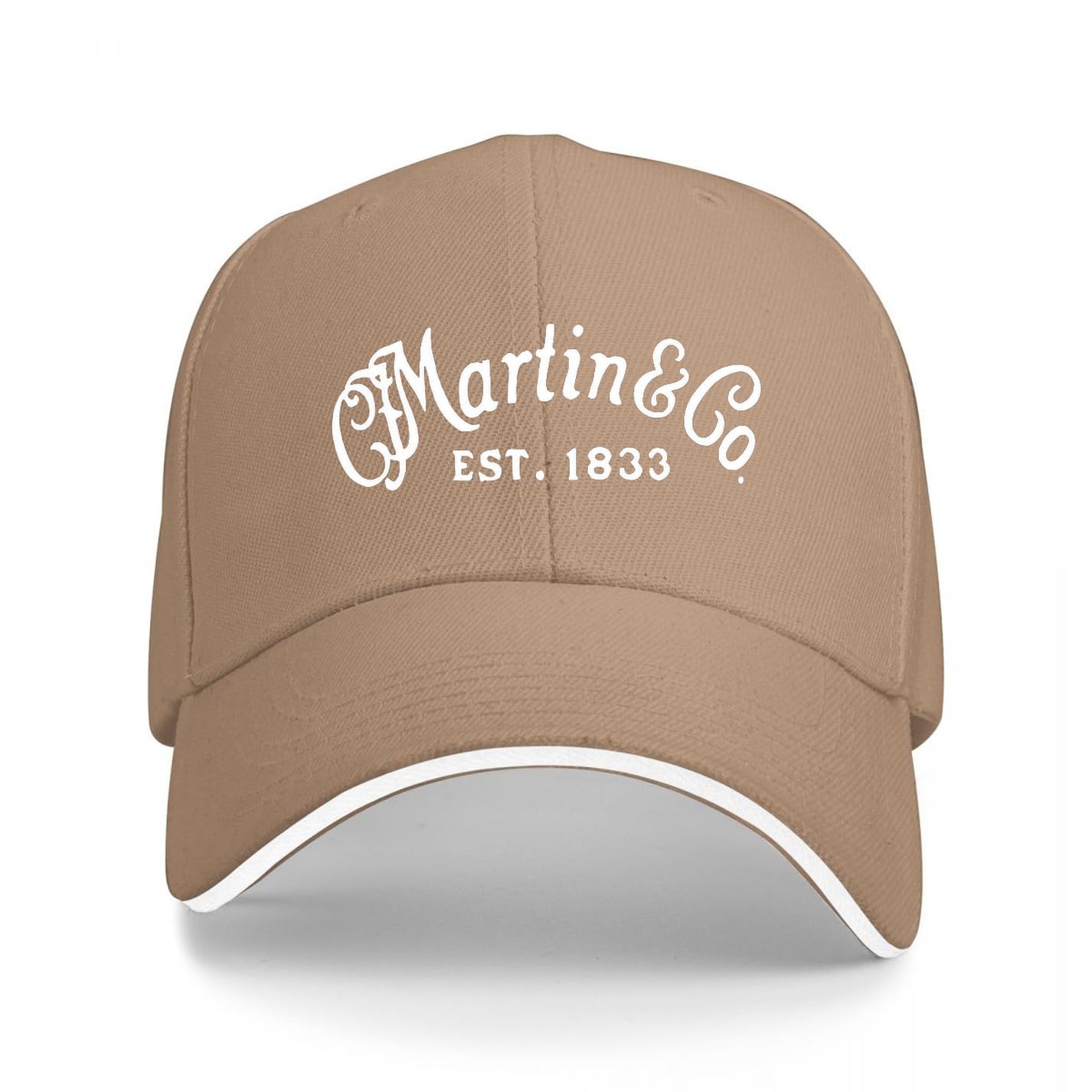 Uhrzhzz Women's Natural Baseball Cap Martin & Co Guitars Logo Dad Trucker Hat