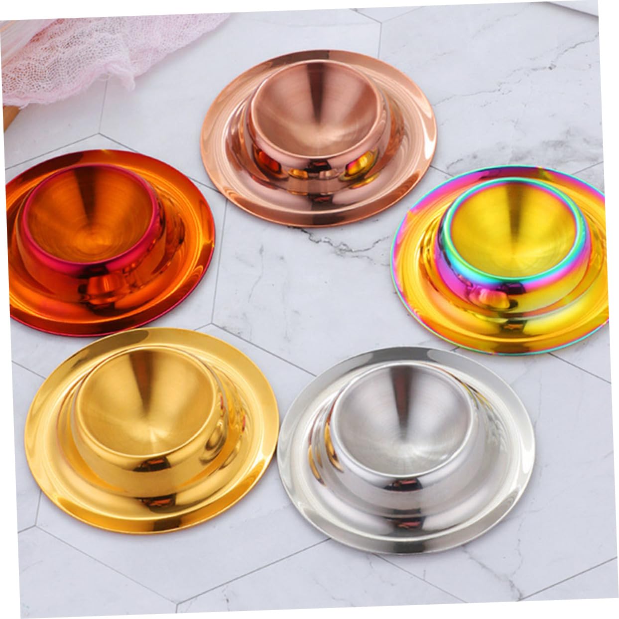 OUNONA 2sets Egg Cup Stand Stainless Steel Egg Holder Breakfast Rack Non-slip Base Easy to Use 2pcs*2