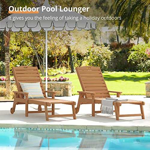 Lue Bona 300*2 Outdoor Chaise Lounge Chairs Set Of 2, Hdps Material, 3-Year Warranty, Patio Lounge Chair thumb #3