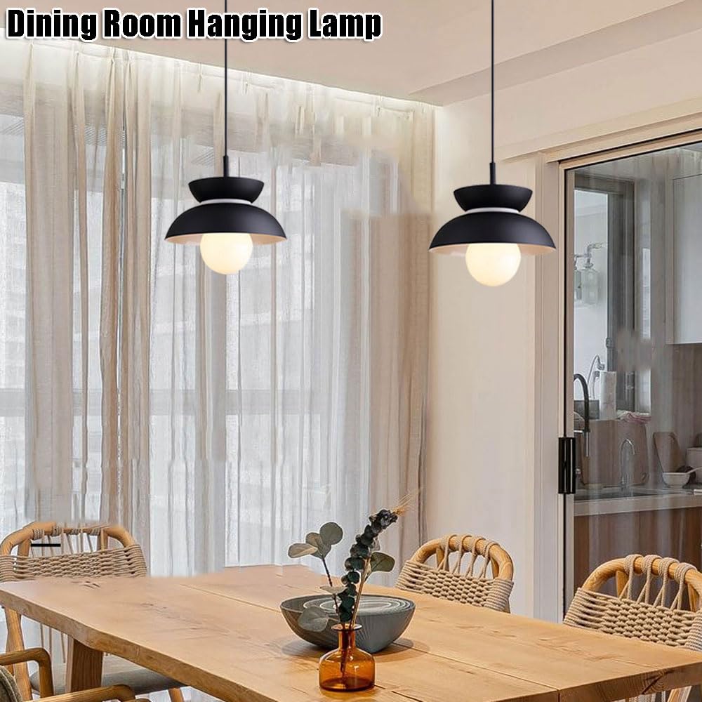 E27 Base Ceiling Pendant Light, American-Style Metal Chandelier, Personalized Single-Head Hanging Lamp Shade, Decorative Lighting Fixture for Hallways and Entryways