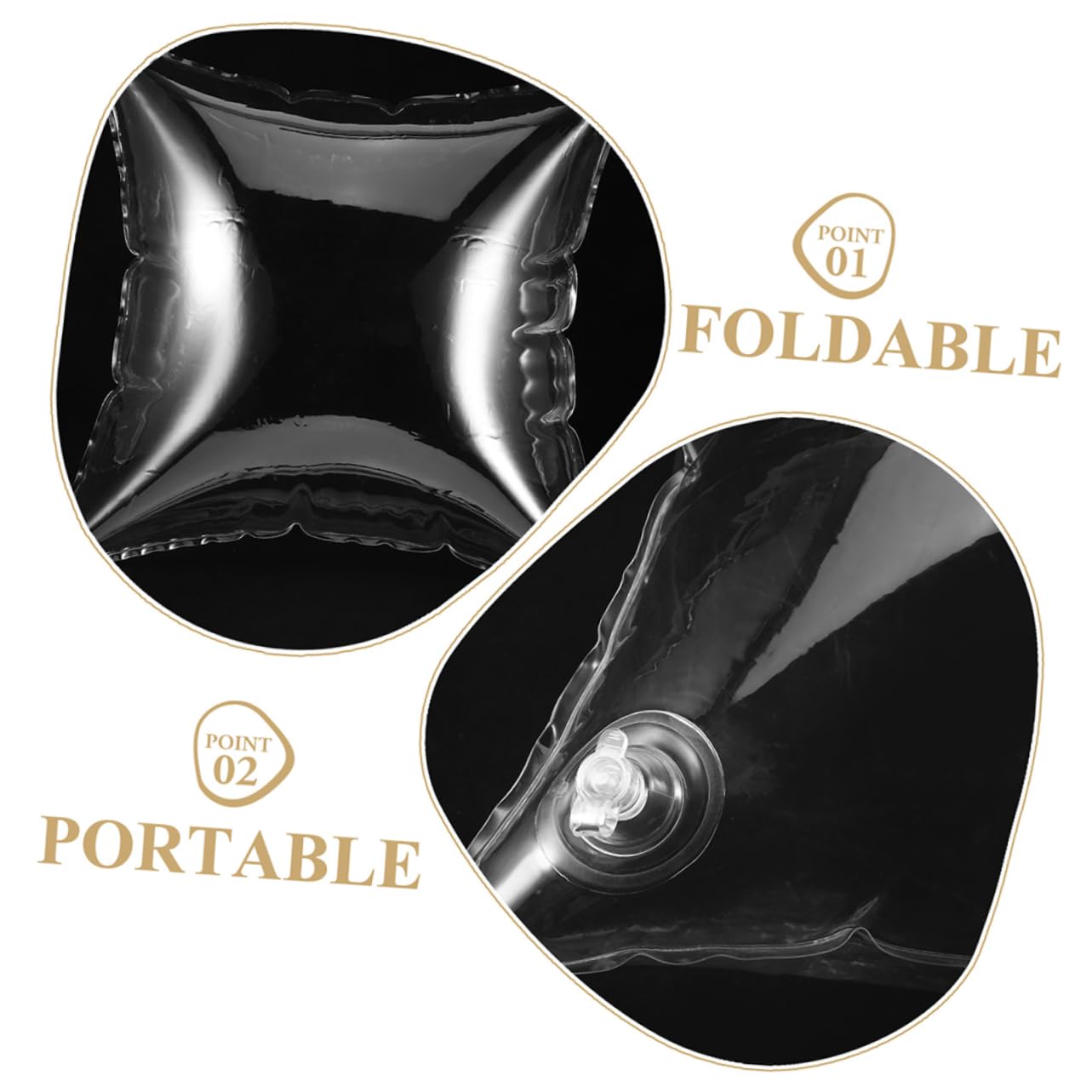 Cabilock Cuscino Gonfiabile per Viaggio Cuscino ad Aria Leggero Portatile in Pvc Ovunque