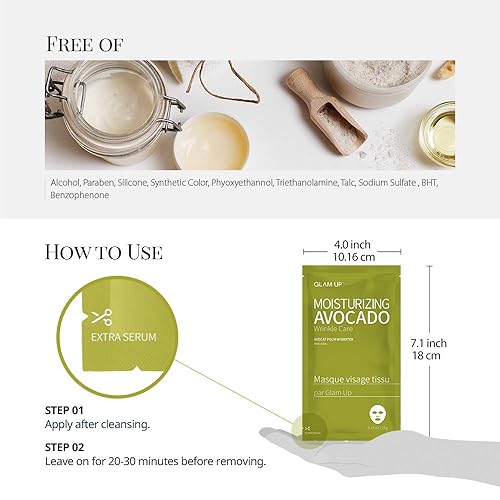 Miniatura 5 de GLAM UP Mascarilla Nutritiva AcaiBerry (10 hojas) - Piel Rocía