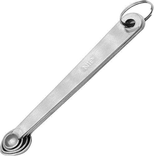 Miniatura 5 de Juego de cucharas medidoras de acero inoxidable, mini cuchara medidora 164, 132, 116, 18, 14 cucharadita de metal cuchara medida para ingredientes