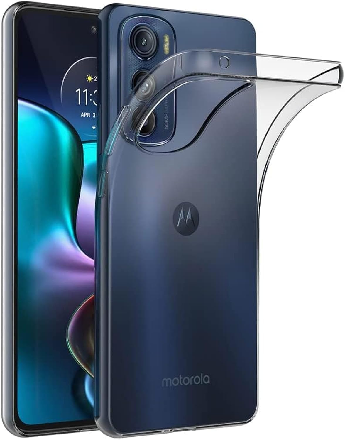 MaiJin Case for Motorola Moto Edge 30 Pro (6.7 inch) Soft TPU Rubber Gel Bumper Transparent Back Cover