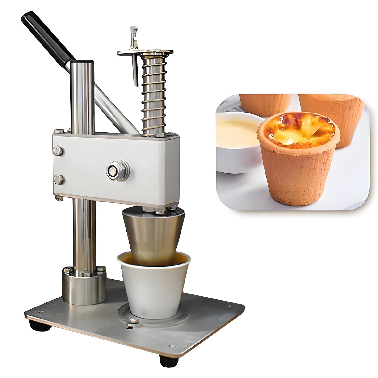 Epygnom Multicolor Manual Egg Tart Making Machine, Commercial Custard Tart Shell Mold, Hand Pie Press Making For Home Use, Cake Shop, For Baking Tarte Pie Waffle Shells B02
