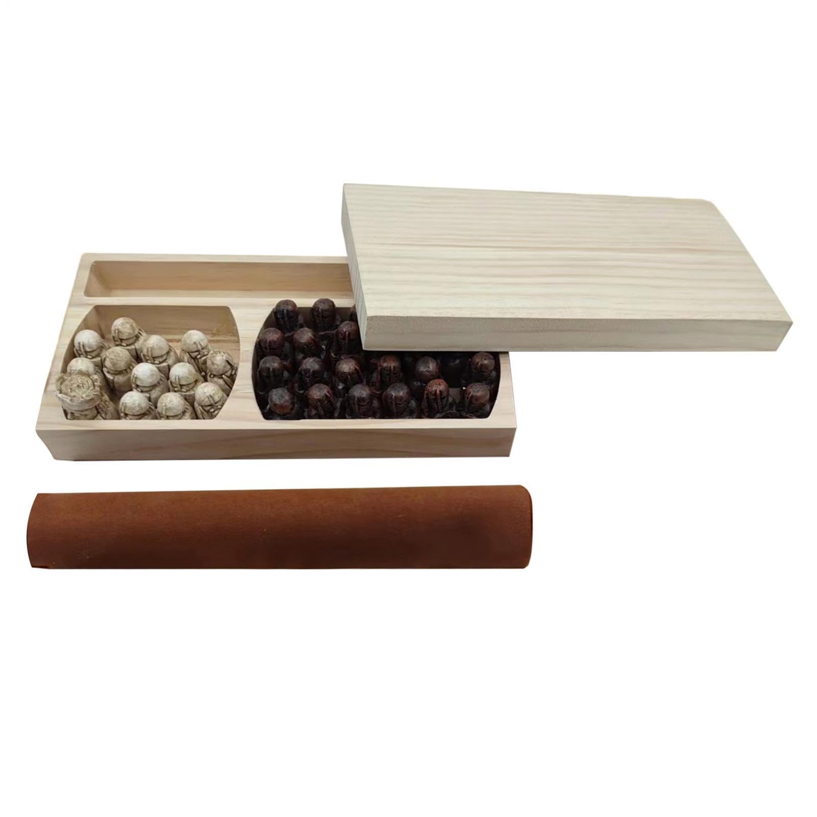 Chess Boards Adults – Wooden Tabletop Set, Portable Strategy Game, Classic Two-Player Chess, Learning Activity for Skill Development | For Family Gatherings Home Evenings Classroom Recreation Holiday