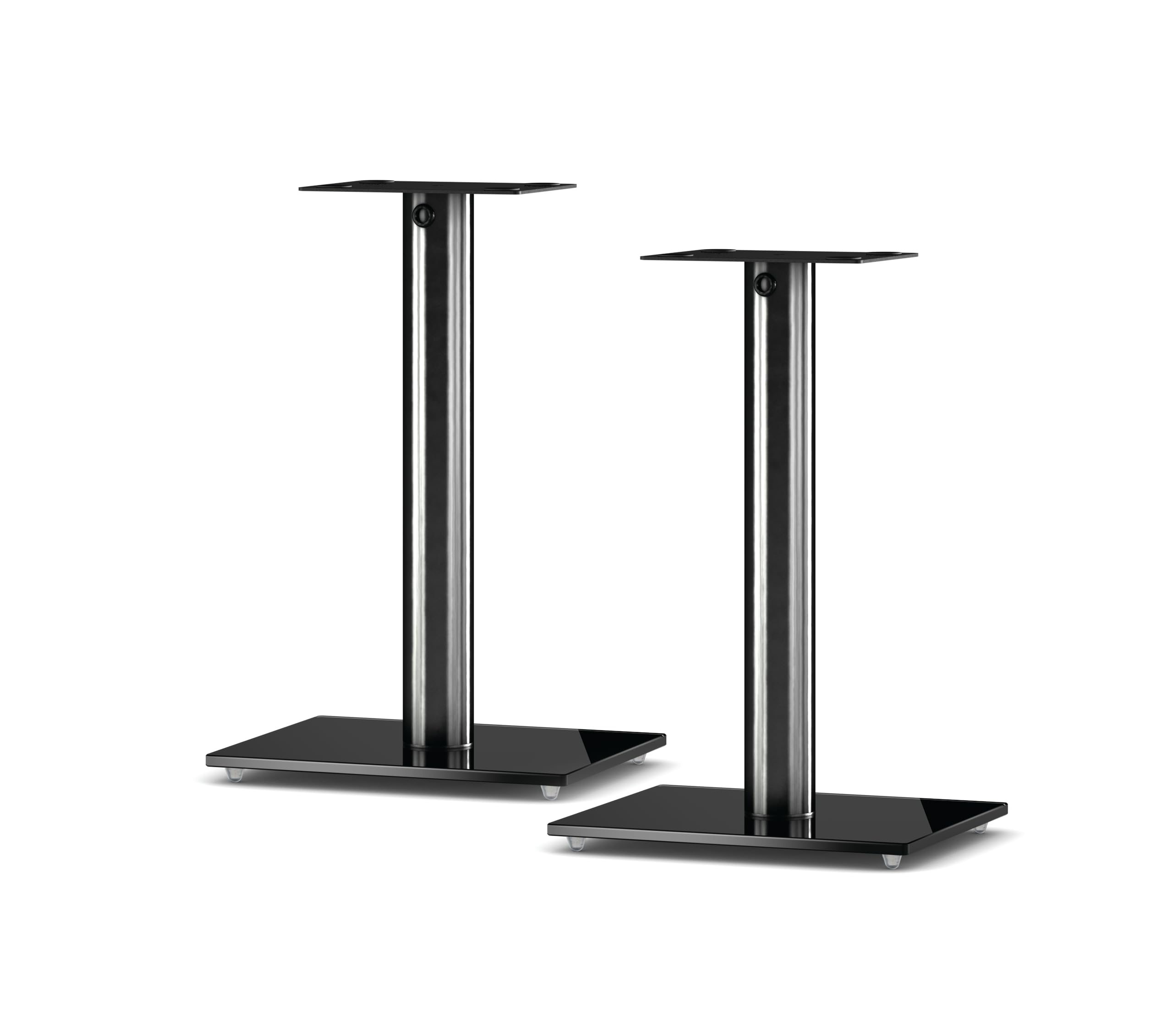 Sonorous SP100-40 Nero – Supporti da Pavimento per Diffusori 40 cm (Coppia) | Alluminio e Vetro Temperato | Fino a 20 kg per Supporto | Gestione Cavi Integrata.