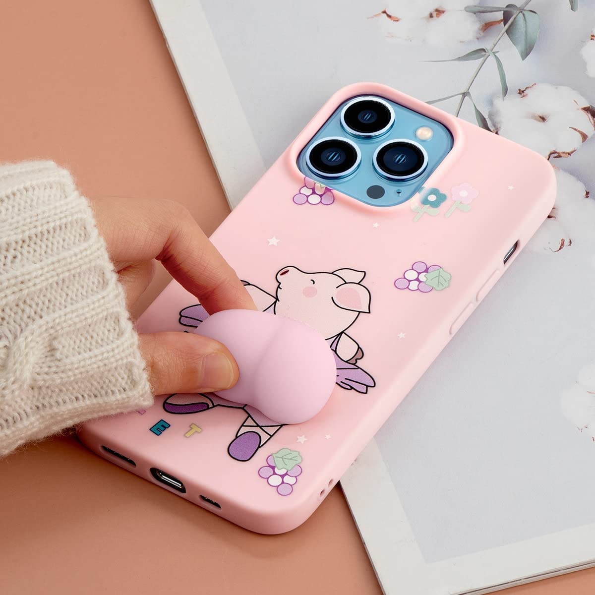 Yoedge [2 Pezzi] Cover Per Oppo A74 5G / A54 5G – Trasparente Con Simpatici Disegni Animali (Mucche & Zebre) - 3