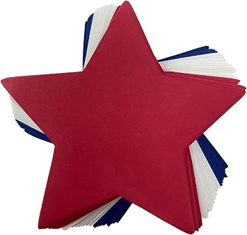 Red White and Blue Stars - 24 Foam Stars Memorial Day Crafts Patriotic Bulletin Board Decorations 4th of July Bulletin Board Decorations Red White and Blue Stars Decor Approx 6"