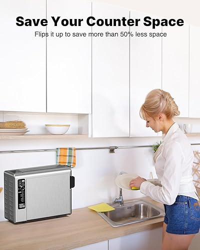 Miniatura 7 de JOYAMI Air Fry - Horno de encimera, horno de convección de 18 cuartos de galón y 1600 W y parrilla de interior con ventana transparente para freír