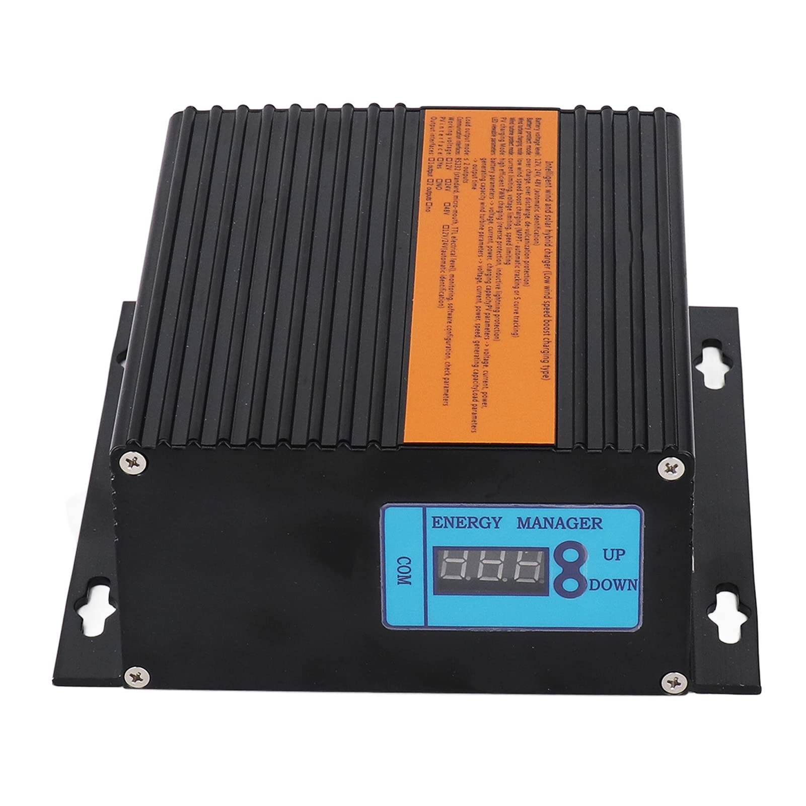 FTVOGUE Controlador de Carga Híbrido Solar Eólico Regulador de Carga MPPT de Aleación de Aluminio 12 V 100 W PV 200 W Energía Eólica para Eólico Solar Fuera de la Red RV Granja Marina (300W)