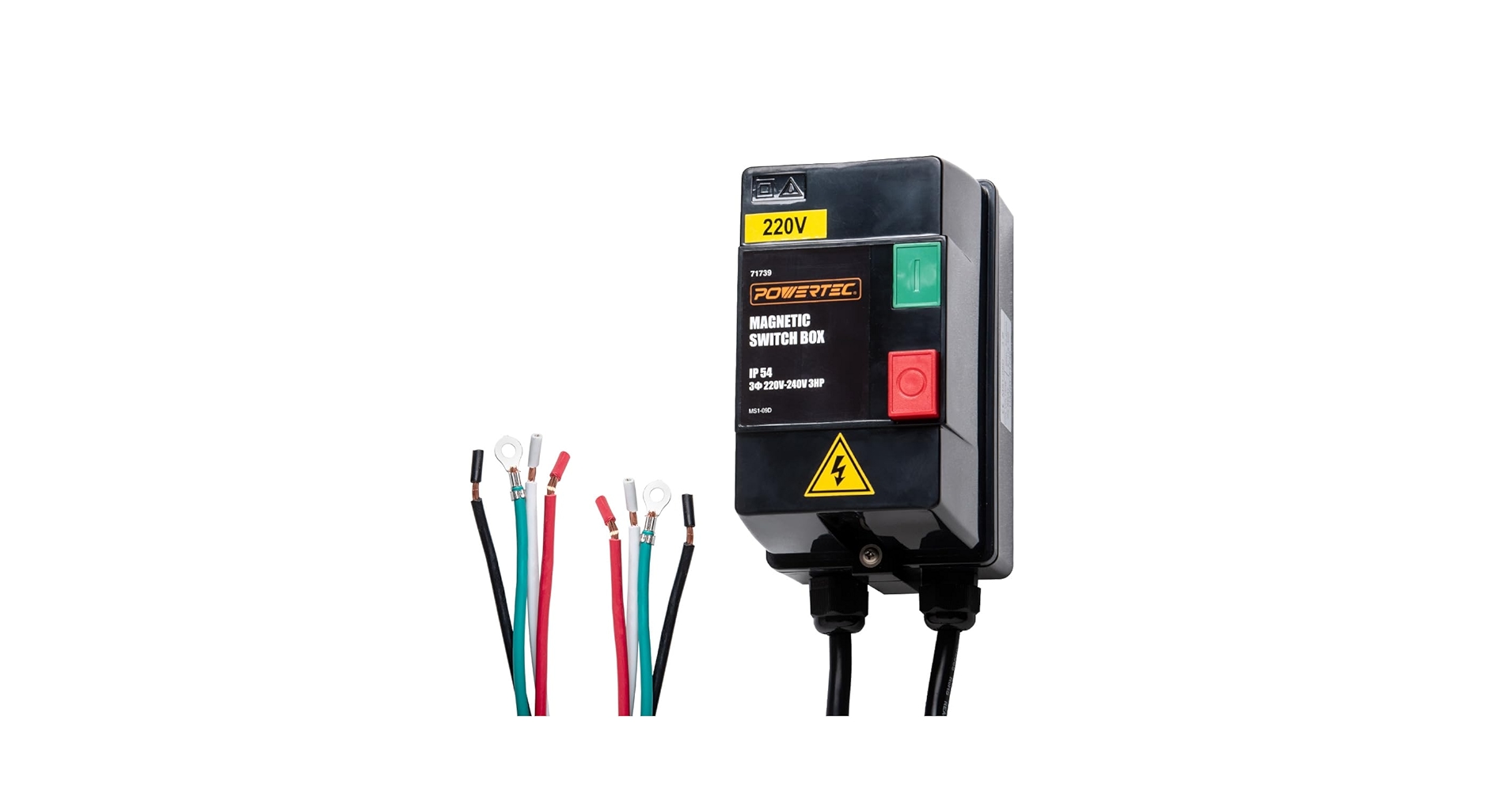 Amazon.com: POWERTEC 220/240V 3-Phase Magnetic Switch Box