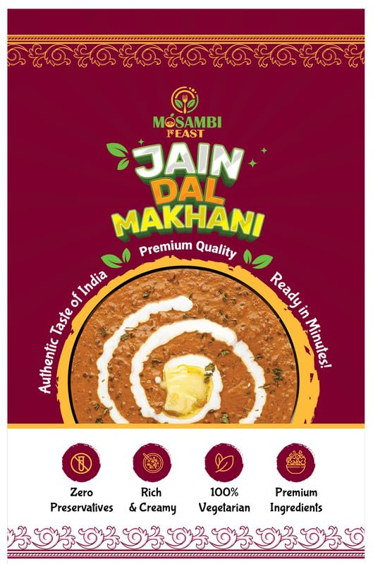 Image of MOSAMBI FEAST Ready to Eat Jain Dal Makhni | Zero Preservatives | Rich & Creamy