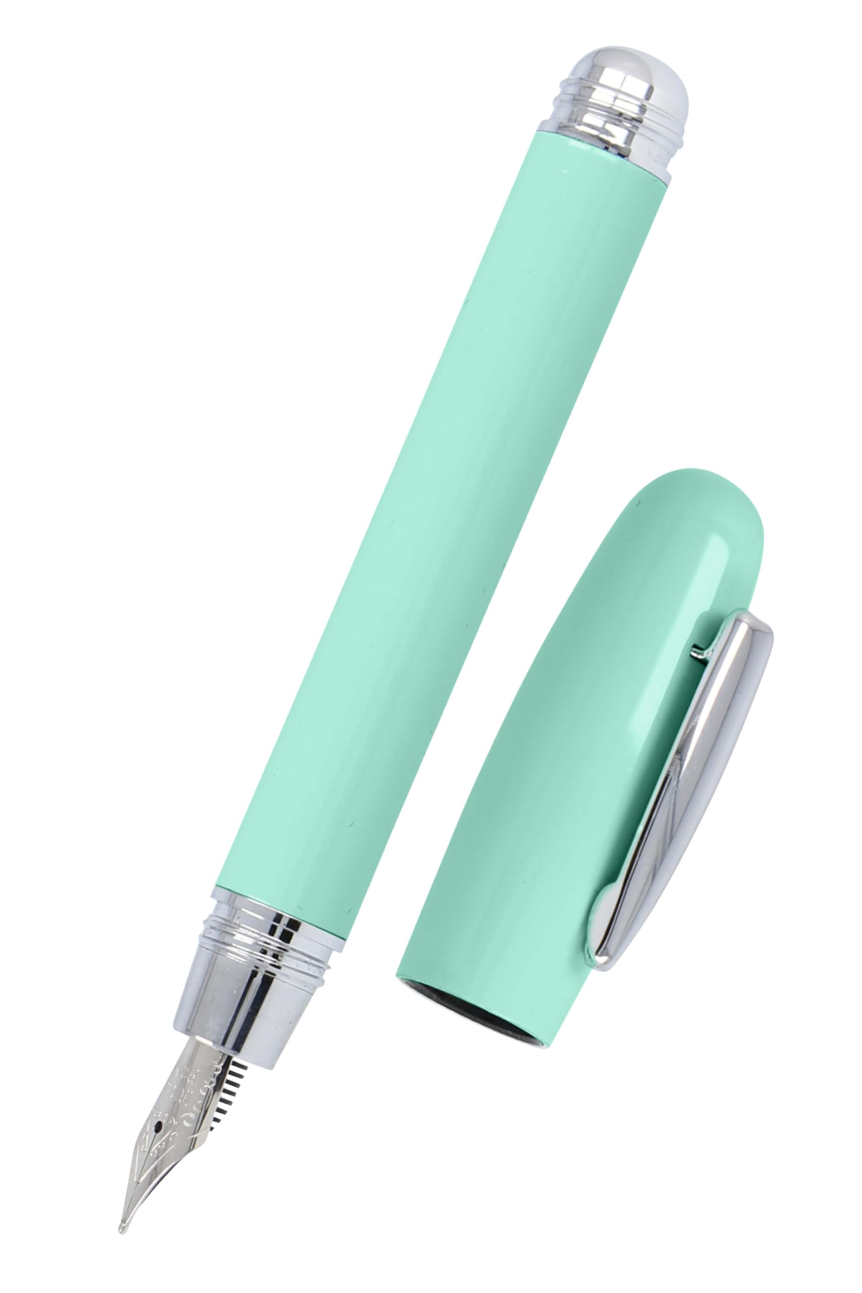 Online Highway Turquoise I Fountain Pen in Pastel Turquoise with Iridium Nib M I For Standard Ink Cartridges I Ergonomic Fountain Pen for Children and Adults