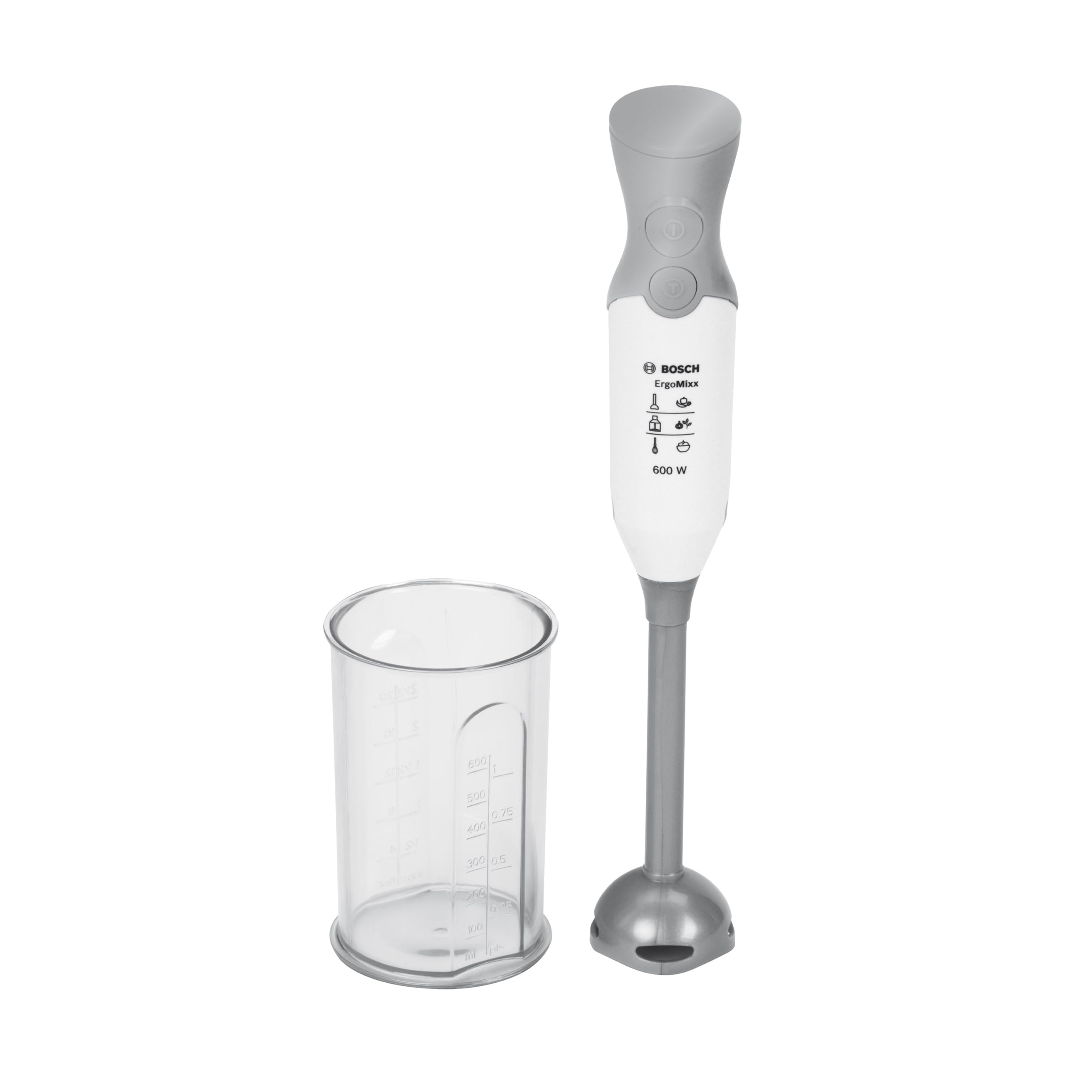 Theo Klein 9246 Bosch hand blender I Child-safe replica with rotating blade dummies and measuring cup I Dimensions: 8 cm x 8 cm x 27.5 cm I Toys for children aged 3 and over