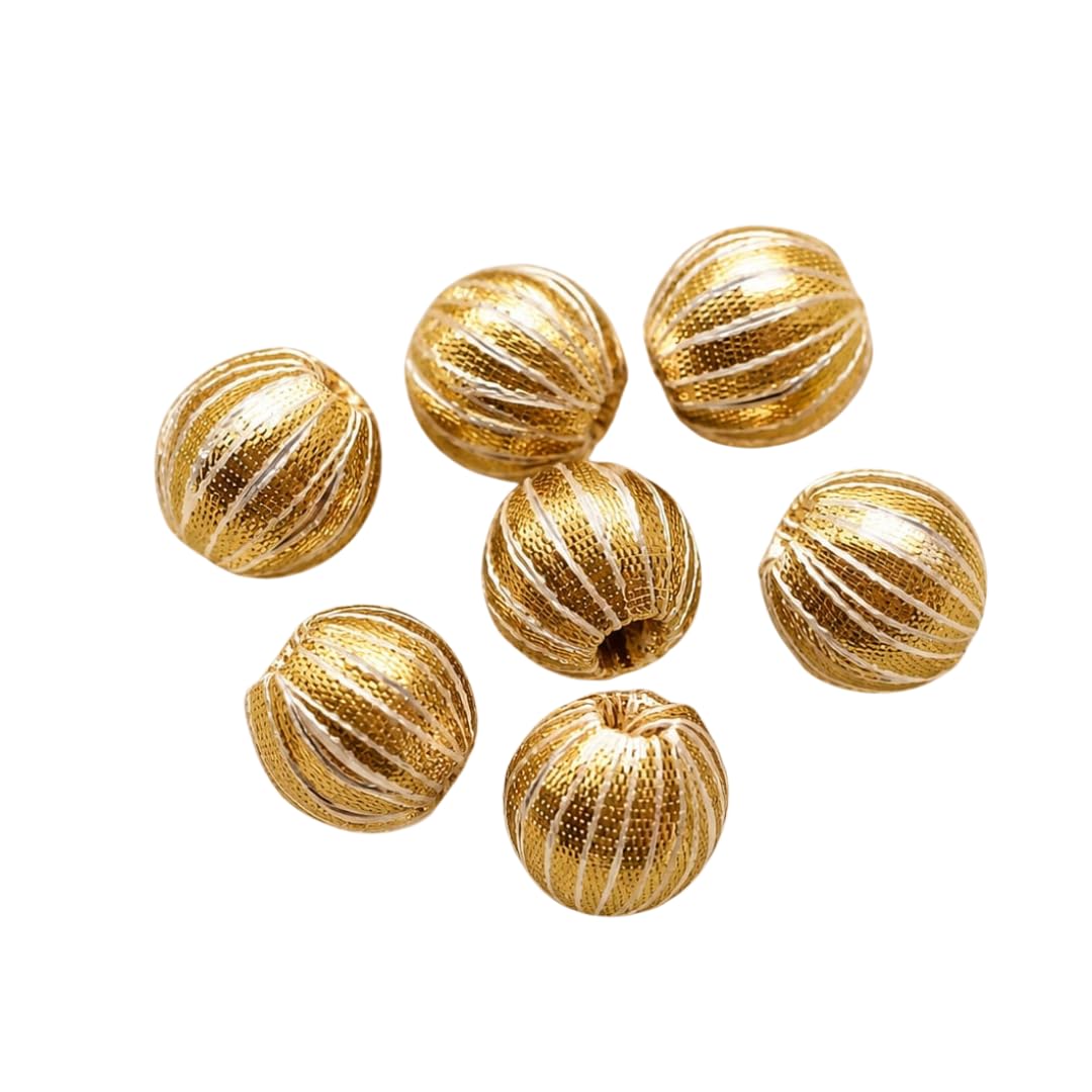 Golden Gotta Balls Beads for DIY Craft Projects, Diwali Decoration, Pooja Decor, Home Temple Decoration, Handmade Gift Embellishments & Festive Craft Accessories (100)-picture-11