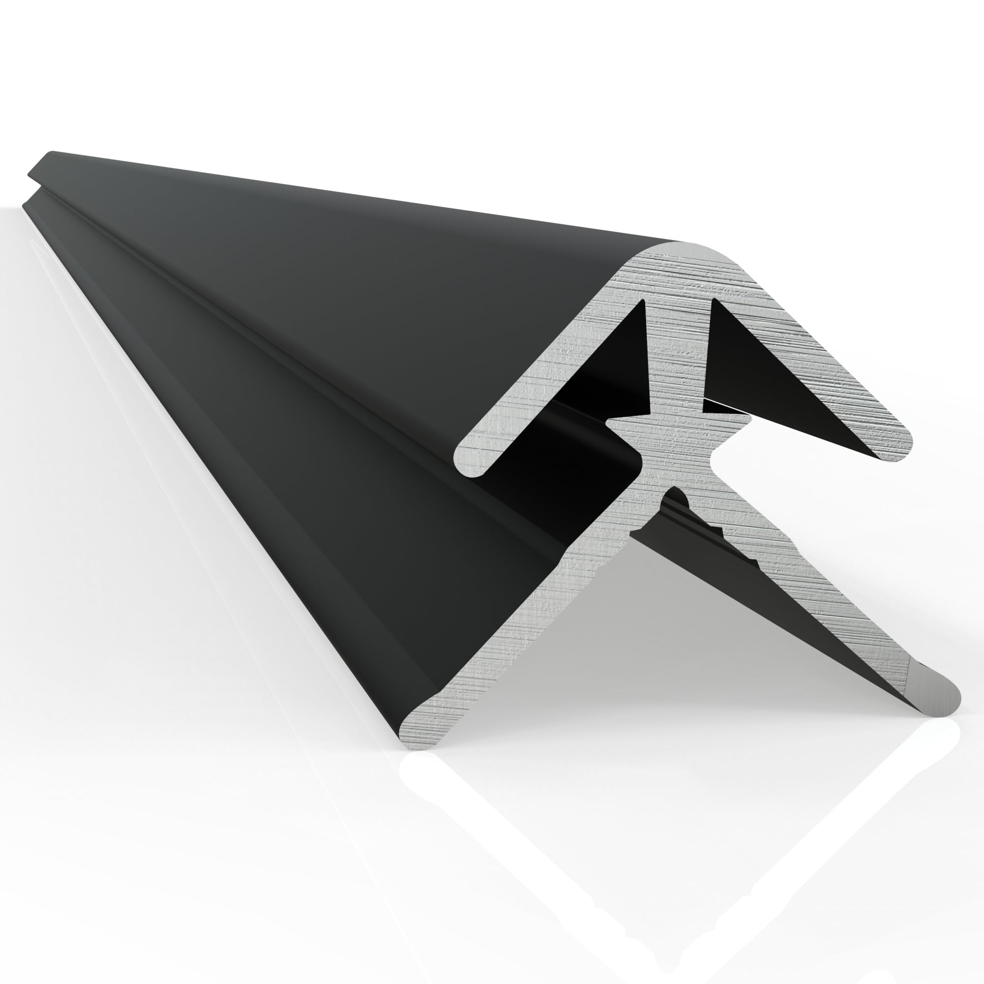 AUPROTEC Aluminium Profil Außeneckprofil Schwarz 200cm Eckverbinder Alu Eckprofil Verbindungsprofil für 3mm Duschrückwände Wandverkleidung Profilleisten für Küchenrückwand