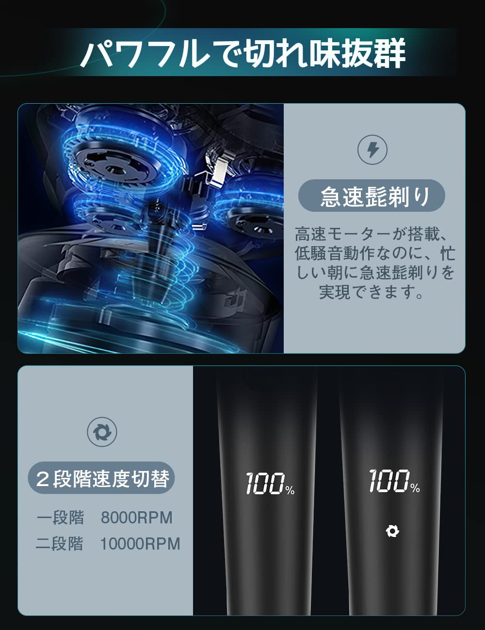 Amazon.co.jp: シェーバー ひげそり 電動シェーバー 【2026年改良進化