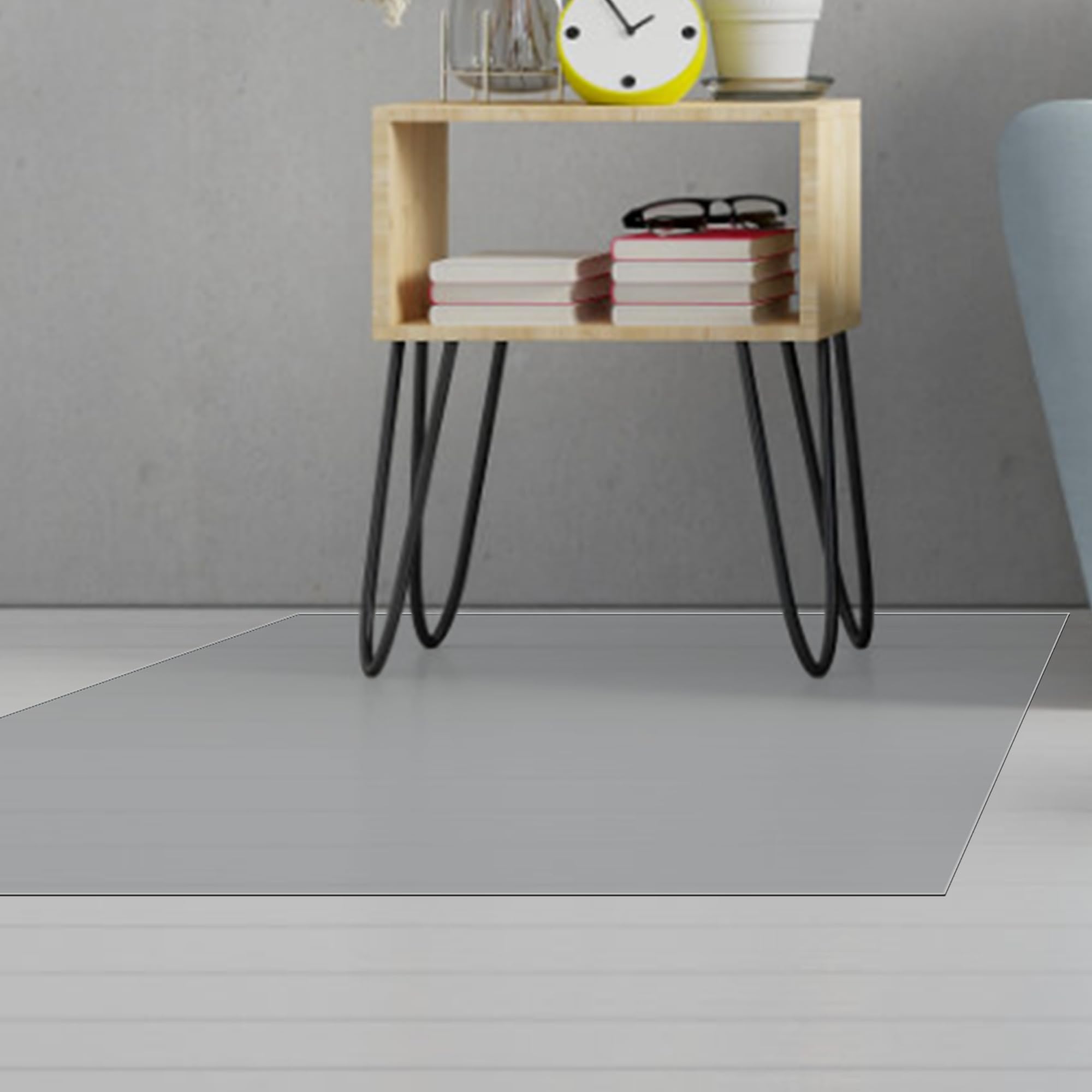 Tappeto Salvapavimento Protezione Parquet 130 x 205 cm Trasparente, Antigraffio, Antiscivolo Tappeto Protettivo per Pavimenti Facile da Pulire per Sedie, Computer, Tavolo, Colore trasparente