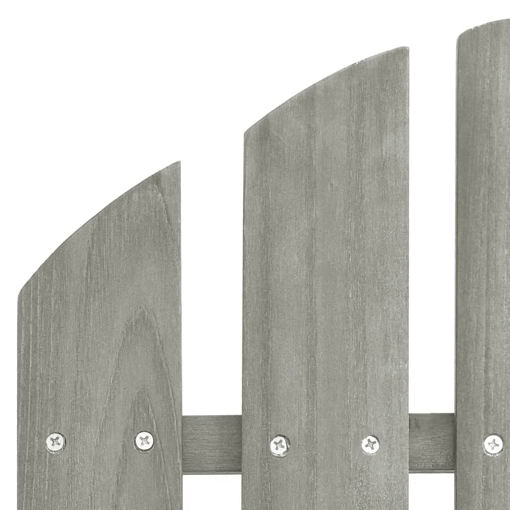 vidaXL Silla de Jardín con Otomana de Madera Mobiliario Exterior Terraza Muebles de Exteriores Jardín Patio Resistente a la Intemperie Resistente Gris
