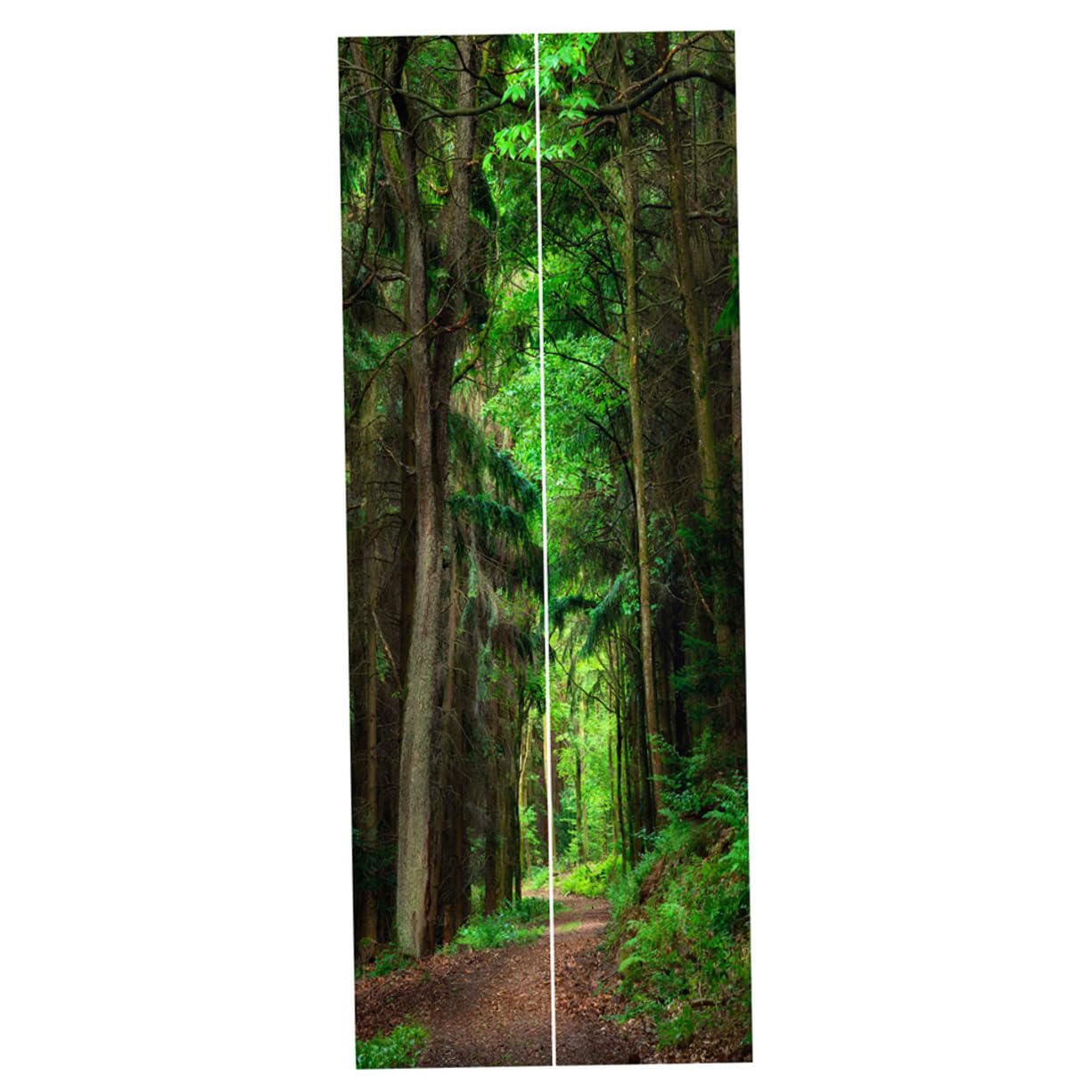 Autocollants pour porte paysage effet trompe l'oeil lot de 2
