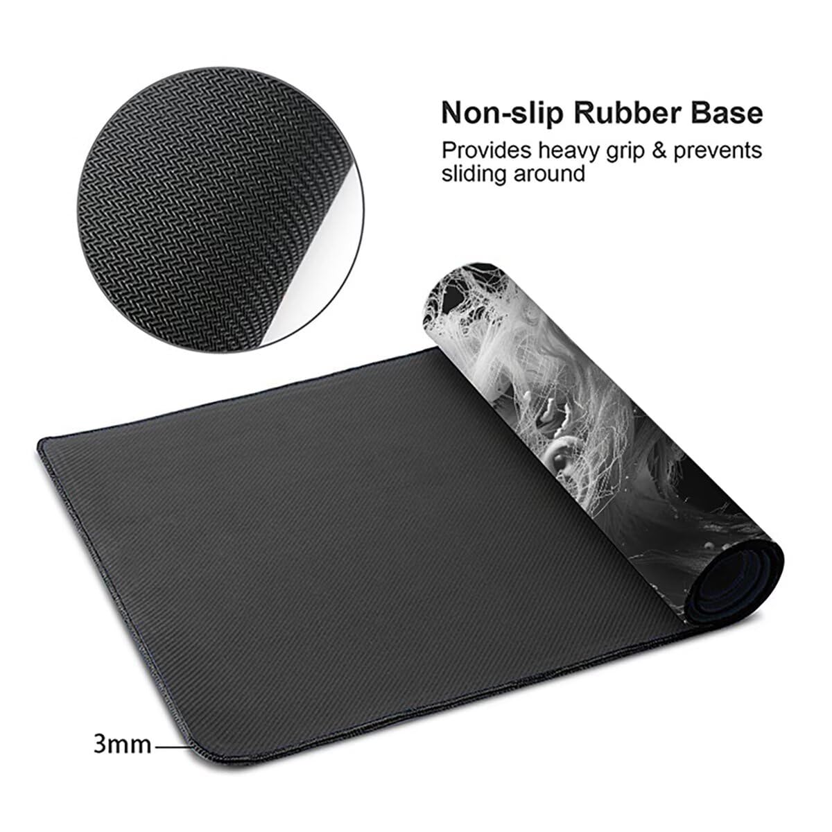 Tappetino per Mouse Gaming XXL 1200x600x3mm– Ufficio Mousepad Grande – Migliora la Velocità e la Precisione Tenuta Stabile Sottomano per Ufficio e Casa Accessori Scrivania Astratto PjY8231 N-U