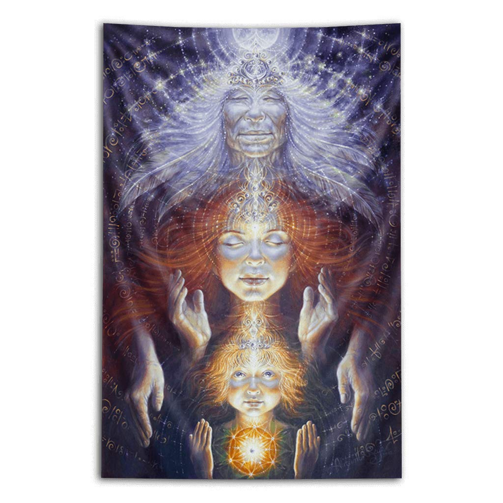 Third Eye Tapestries“Wisdom of The Ages” Wall Tapestry by Autumn Skye - Psychedelic Art Tapestry - Hanging Modern Art Tapestry (39x60)