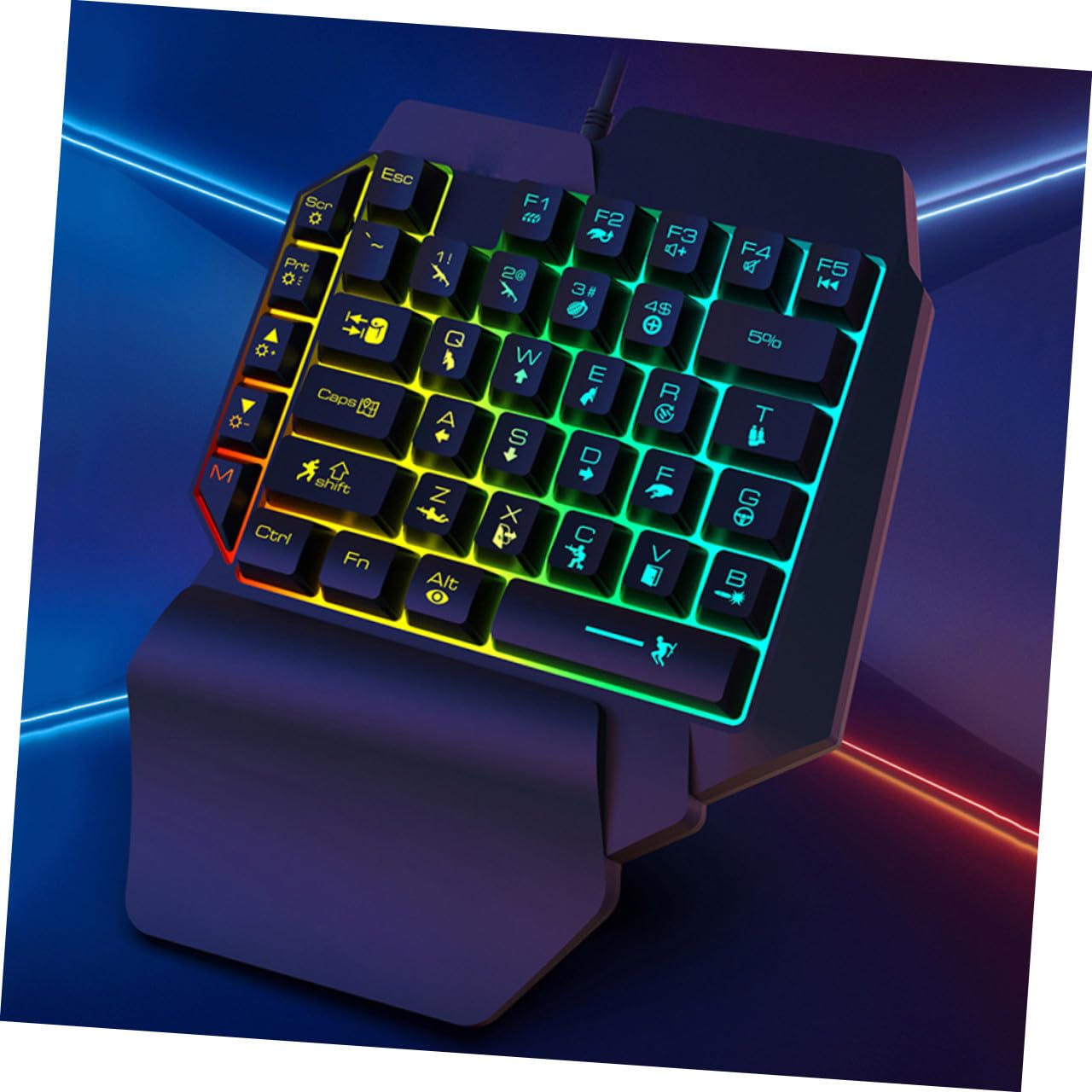 SHINEOFI Tastiera da Gioco Facile da Installare e Mouse con Retroilluminazione Led Operazione Precisa Design in ABS Nero Set per Dormitori e Intrattenimento a Casa