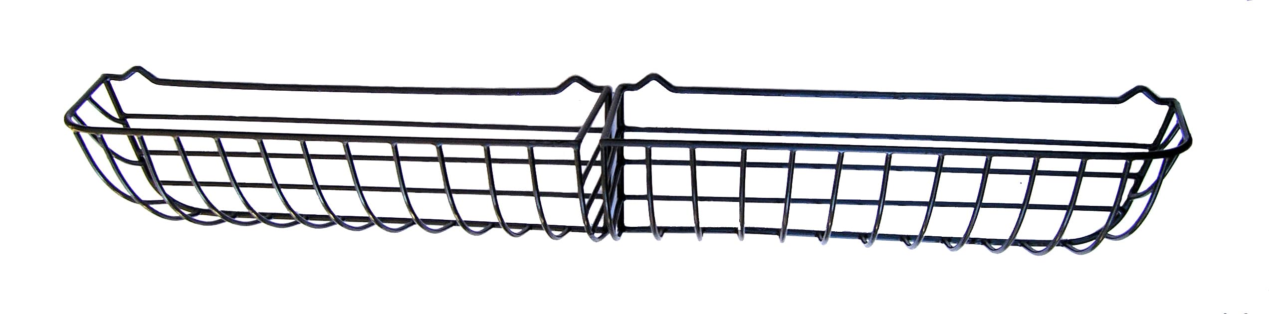 Garden Artisans 72 Inch Window Hayrack Steel Window Box (sectional) PVC Coated Black